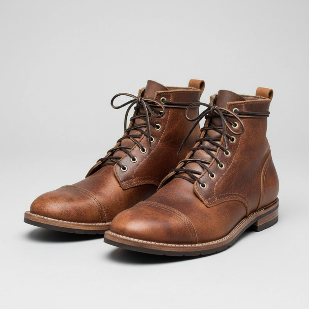 Men's Classic Ankle Work Boots | Durable Lace-Up Design