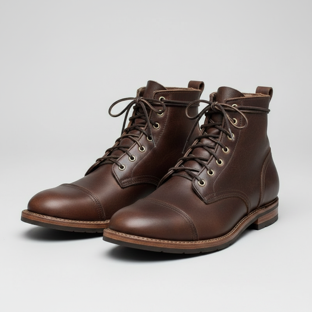 Men's Classic Ankle Work Boots | Durable Lace-Up Design