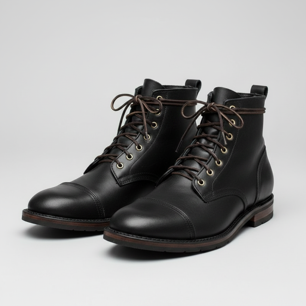 Men's Classic Ankle Work Boots | Durable Lace-Up Design