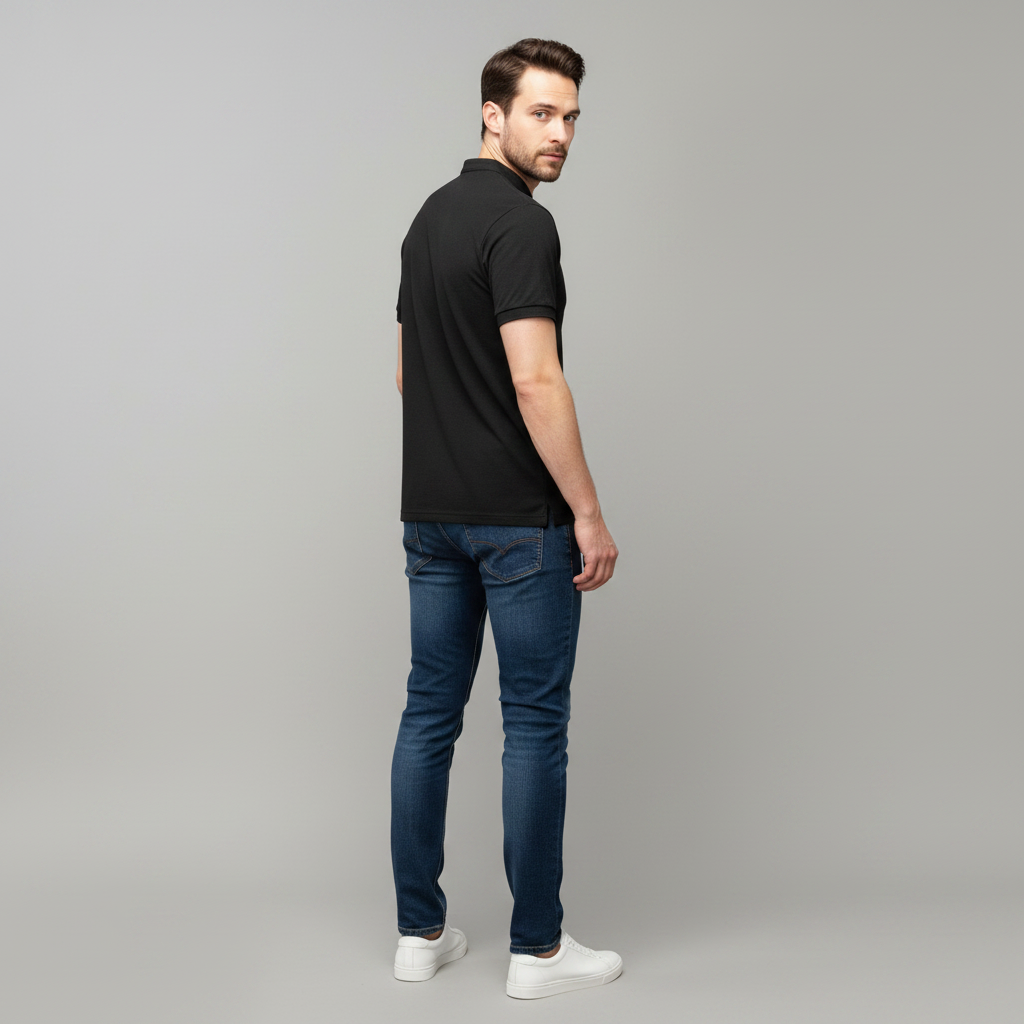 Men's Elegant Long Sleeve Polo | Classic Casual Style