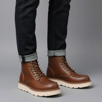 Men's Lace-Up Ankle Boots | Durable Leather Footwear