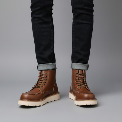 Men's Lace-Up Ankle Boots | Durable Leather Footwear