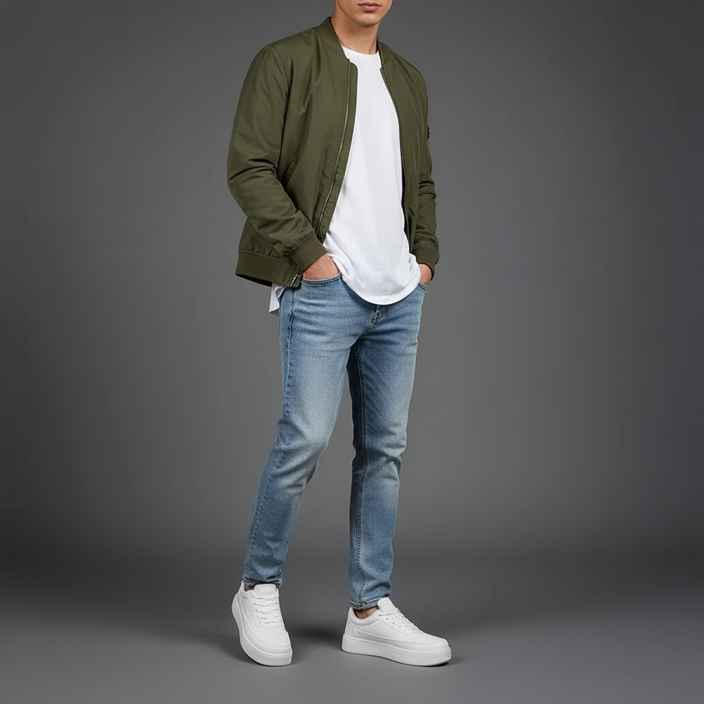 Men's White Platform Sneakers | Casual Mens Trainers