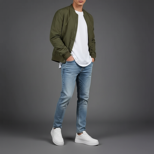 Men's White Platform Sneakers | Casual Mens Trainers