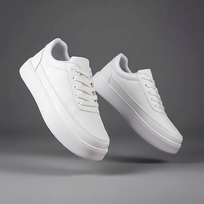 Men's White Platform Sneakers | Casual Mens Trainers