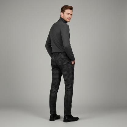 Sasha Checked Chinos | Men's Trousers for Casual Wear
