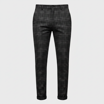 Sasha Checked Chinos | Men's Trousers for Casual Wear