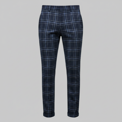 Sasha Checked Chinos | Men's Trousers for Casual Wear