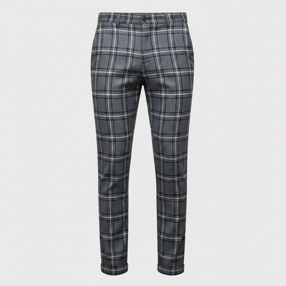 Sasha Checked Chinos | Men's Trousers for Casual Wear
